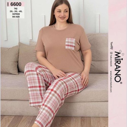 Пижама Disneyopt (2XL-4XL) 6600 beige (лето) Disneyopt 6600 beige