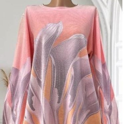 Свитер Ekvato (48-54) 25210 pink (деми) Ekvato 25210 pink