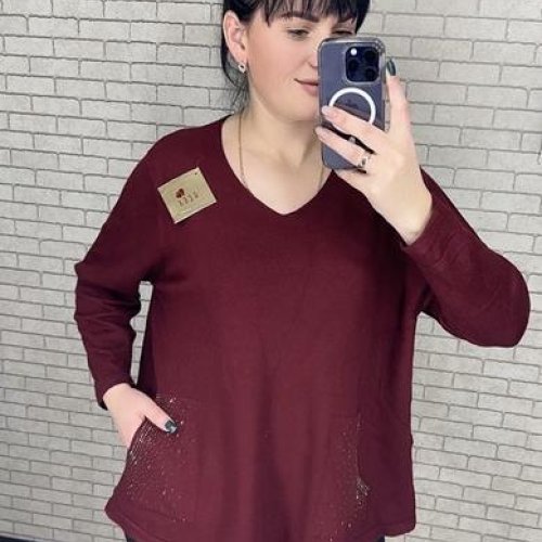 Свитер LeVisha (52-58) 25204 wine (деми) LeVisha 25204 wine