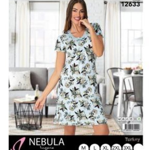 Ночнушка Disneyopt (M-3XL) 12633 l.blue (лето) Disneyopt 12633 l.blue