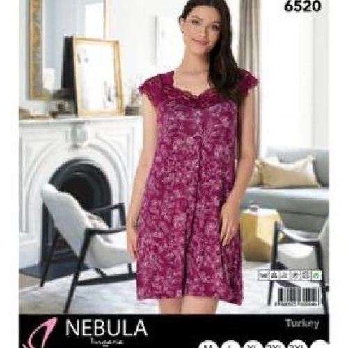Ночнушка Disneyopt (M-3XL) 6520 wine (лето) Disneyopt 6520 wine