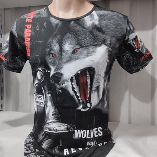 Футболка Panda (M-2XL) 1615 black (лето) Panda 1615 black