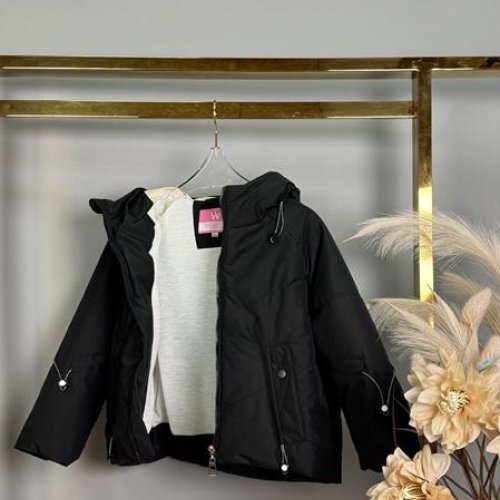 Куртка Delfinka (122-164) W6660 black (деми) Delfinka W6660 black