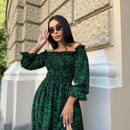 Платье Arina (42-48) 1513 green (деми) Arina 1513 green