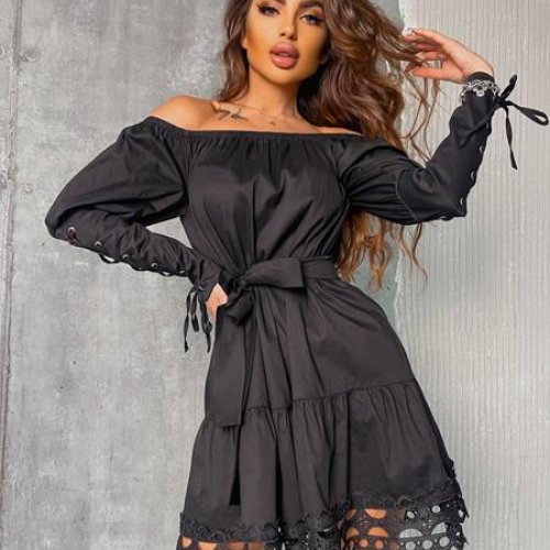 Платье Funny Love (S-L) 2065 black (деми) Funny Love 2065 black