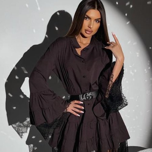 Платье Funny Love (42-46) 2097 brown (деми) Funny Love 2097 brown