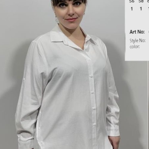 Рубашка BASE (4XL-7XL) C1307+ white (деми) BASE C1307+ white