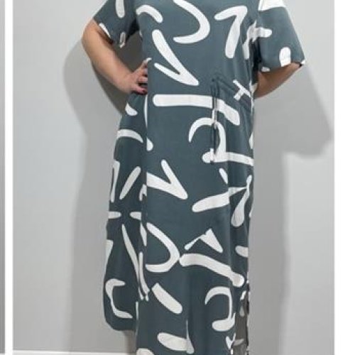Платье BASE (2XL-6XL) CL7308 d.grey (лето) BASE CL7308 d.grey