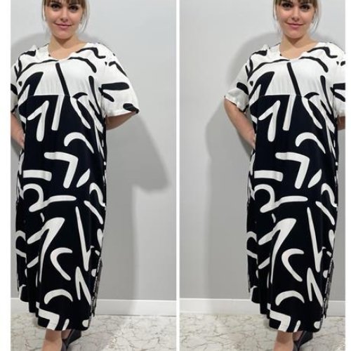 Платье BASE (2XL-6XL) CL9075 black (лето) BASE CL9075 black