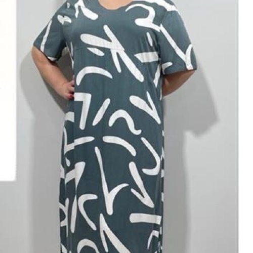 Платье BASE (2XL-6XL) CL9075 grey (лето) BASE CL9075 grey