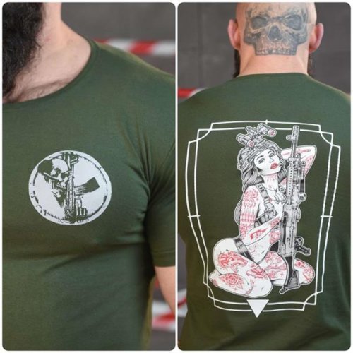Футболка Madoka (M-3XL) 666 khaki (лето) Madoka 666 khaki