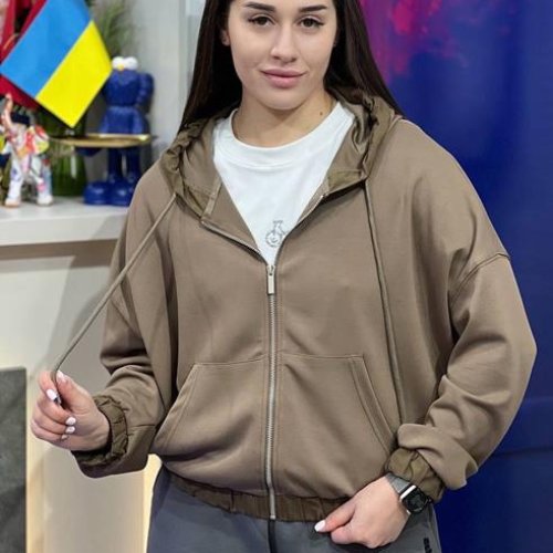 Кофта спорт Dalkosti Shop (42-48) 25120 khaki (деми) Dalkosti Shop 25120 khaki