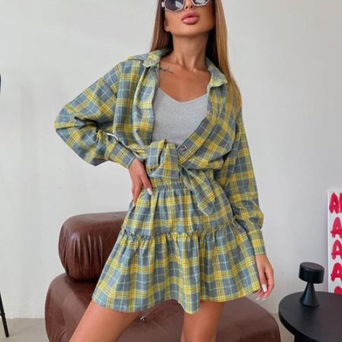 Костюм Beliakova (42-50) 631 grey-yellow (деми) Beliakova 631 grey-yellow