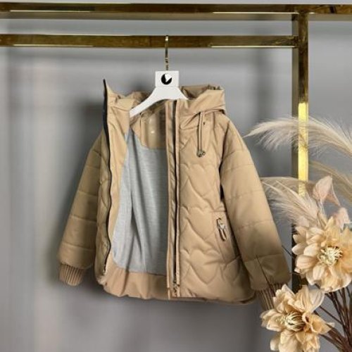 Куртка Delfinka (116-140) 1107 beige (деми) Delfinka 1107 beige