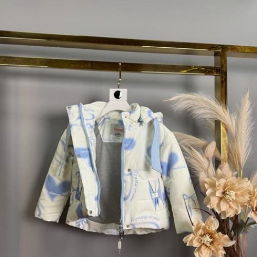 Куртка Delfinka (68-92) M877 white-l.blue (деми) Delfinka M877 white-l.blue