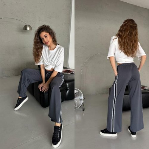 Штаны спорт Sofi Cor (42-46) 9053 d.grey-old-1 (деми) Sofi Cor 9053 d.grey-old-1