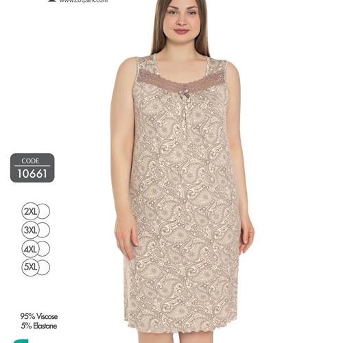 Ночнушка Disneyopt (2XL-5XL) 10664 beige (лето) Disneyopt 10664 beige