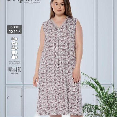 Ночнушка Disneyopt (6XL-8XL) 12117 grey (лето) Disneyopt 12117 grey
