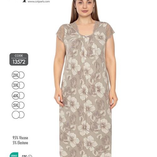 Ночнушка Disneyopt (2XL-5XL) 13572 grey (лето) Disneyopt 13572 grey