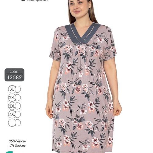Ночнушка Disneyopt (XL-4XL) 13582 grey (лето) Disneyopt 13582 grey