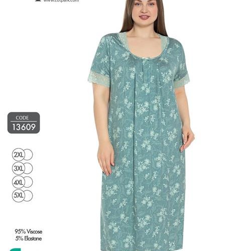 Ночнушка Disneyopt (2XL-5XL) 13609 green (лето) Disneyopt 13609 green