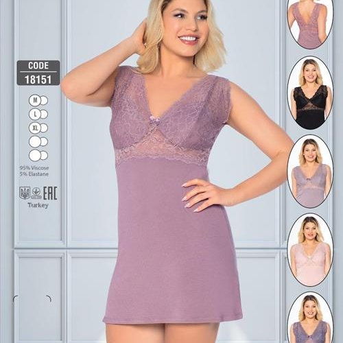 Ночнушка Disneyopt (M-XL) 18151 l.grey (лето) Disneyopt 18151 l.grey