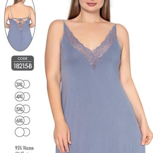 Ночнушка Disneyopt (3XL-6XL) 18215B l.blue (лето) Disneyopt 18215B l.blue