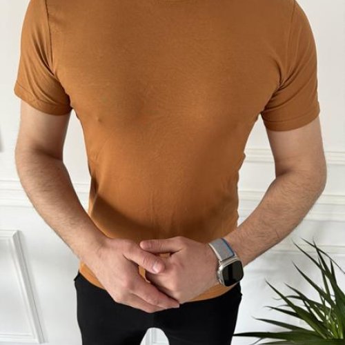 Футболка Nik (M-3XL) 55837 camel (лето) Nik 55837 camel
