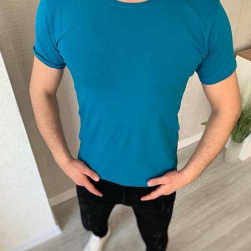 Футболка Nik (M-3XL) 55842 blue (лето) Nik 55842 blue