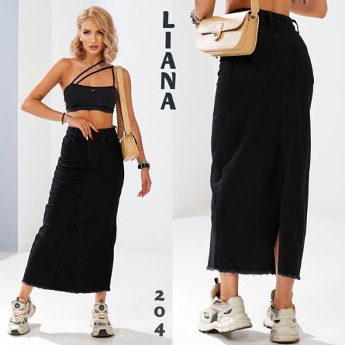 Юбка Liana Denim (25-30) 204 black (лето) Liana Denim 204 black