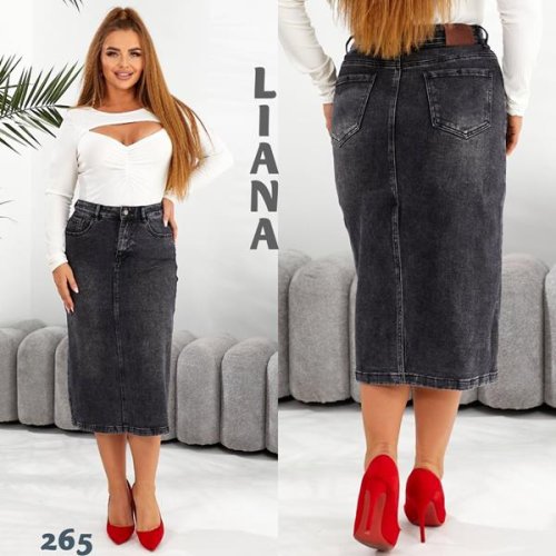 Юбка Liana Denim (30-36) 265 d.grey (лето) Liana Denim 265 d.grey