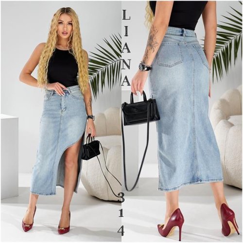 Юбка Liana Denim (25-29) 314 l.blue (лето) Liana Denim 314 l.blue