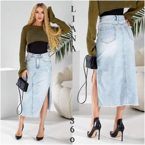 Юбка Liana Denim (25-29) 360 l.blue (лето) Liana Denim 360 l.blue