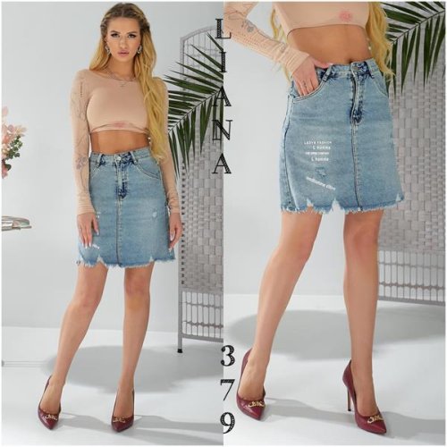 Юбка Liana Denim (25-30) 379 l.blue (лето) Liana Denim 379 l.blue