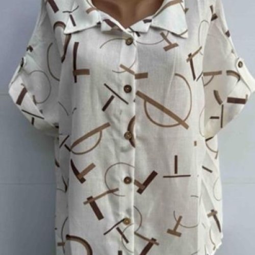 Рубашка Gertie (50-56) 6289 white-beige (лето) Gertie 6289 white-beige