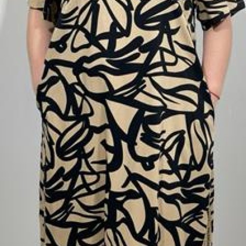 Платье BASE (2XL-6XL) CL5075 beige (лето) BASE CL5075 beige