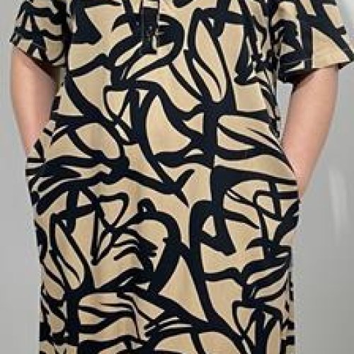 Платье BASE (2XL-6XL) CL727 beige (лето) BASE CL727 beige
