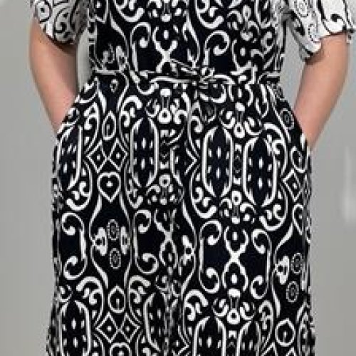 Платье BASE (2XL-6XL) CL8505 black (лето) BASE CL8505 black