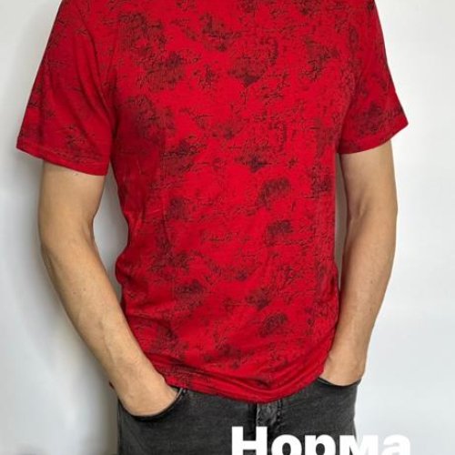 Футболка Vip Stendo (M-2XL) 5104 red (лето) Vip Stendo 5104 red