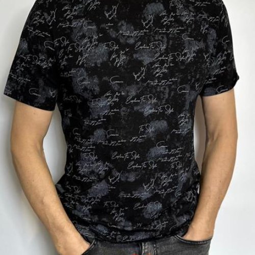 Футболка Vip Stendo (M-2XL) 5104 black (лето) Vip Stendo 5104 black