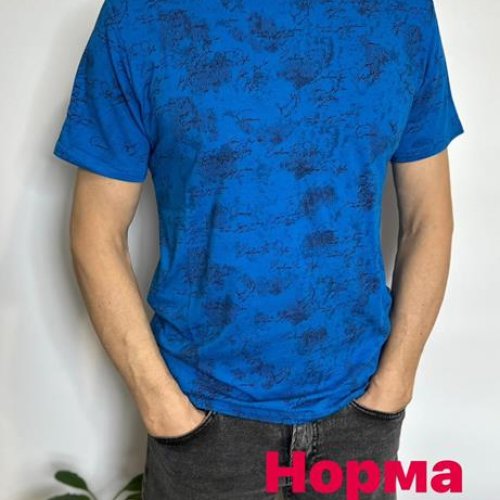 Футболка Vip Stendo (M-2XL) 5104 blue (лето) Vip Stendo 5104 blue