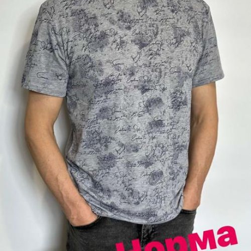 Футболка Vip Stendo (M-2XL) 5104 grey (лето) Vip Stendo 5104 grey
