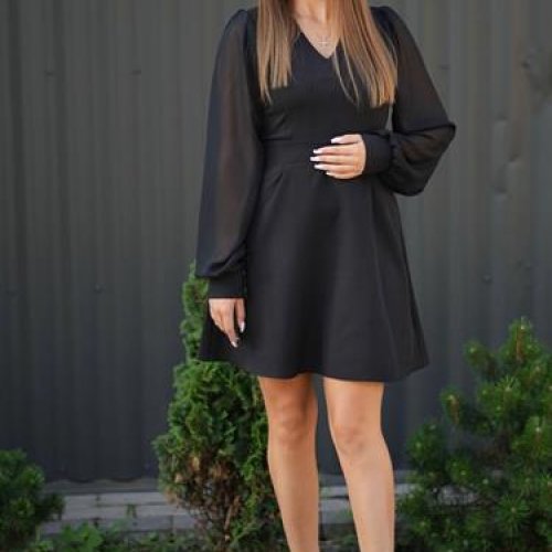Платье EVA (42-46) 227 black (деми) EVA 227 black