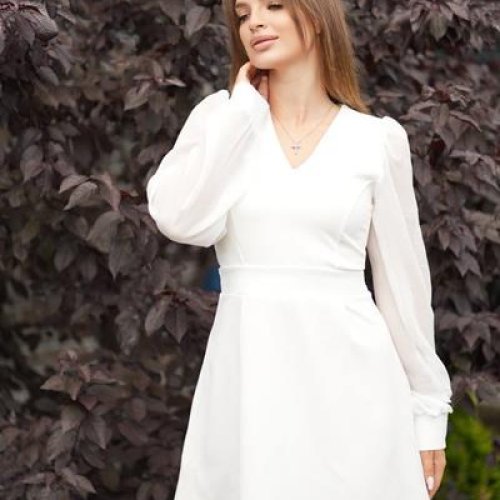Платье EVA (42-46) 227 white (деми) EVA 227 white