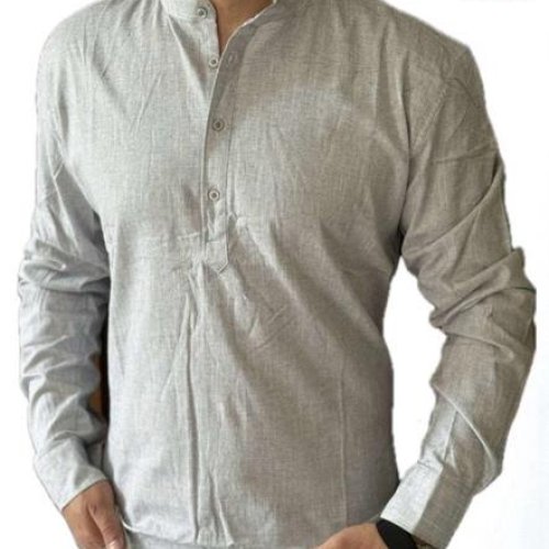 Рубашка Надийка (L-3XL) 0163 l.grey (деми) Надийка 0163 l.grey