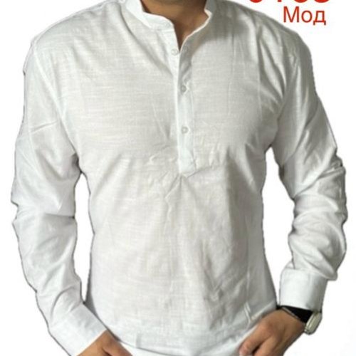 Рубашка Надийка (L-3XL) 0163-1 white (деми) Надийка 0163-1 white