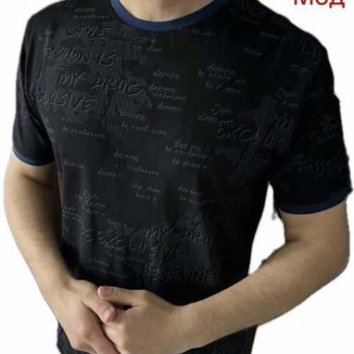 Футболка Надийка (M-2XL) 026 black (лето) Надийка 026 black