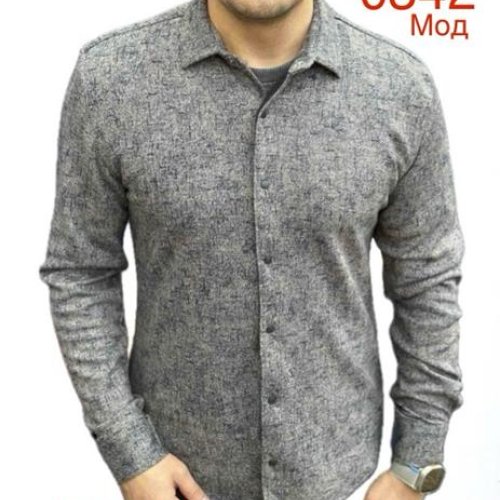 Рубашка Надийка (M-2XL) 0342 grey (деми) Надийка 0342 grey