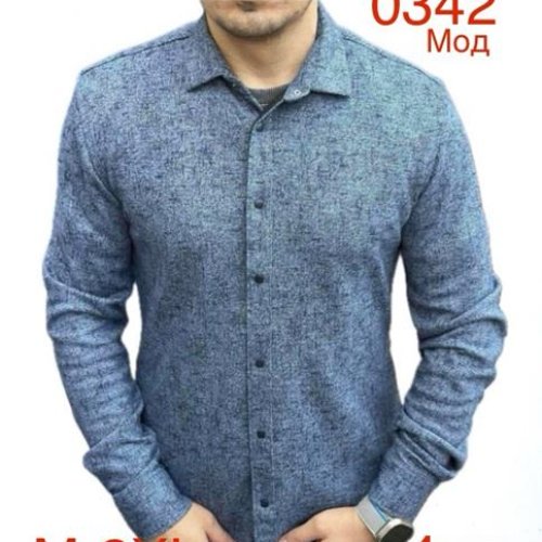 Рубашка Надийка (M-2XL) 0342 l.blue (деми) Надийка 0342 l.blue