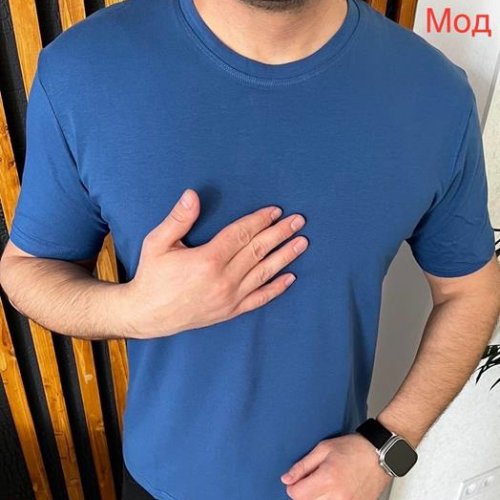 Футболка Надийка (M-2XL) 12 blue (лето) Надийка 12 blue